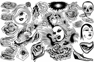 Intentional Thoughts and energy and a mental state which is in a flow state tattoo idea