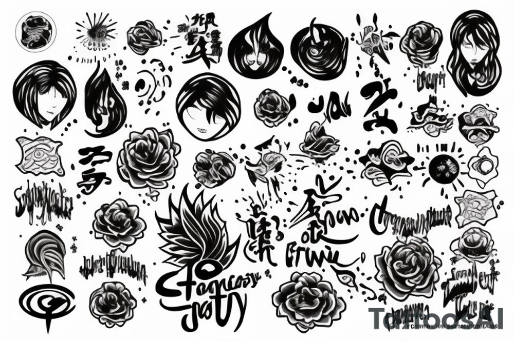 Intentional Thoughts and energy and a mental state which is in a flow state tattoo idea