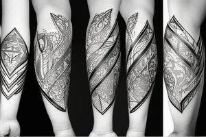 Arrow bells tattoo idea