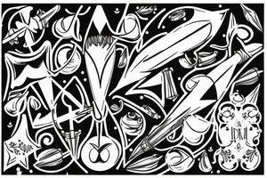 Arrow with bells tattoo idea