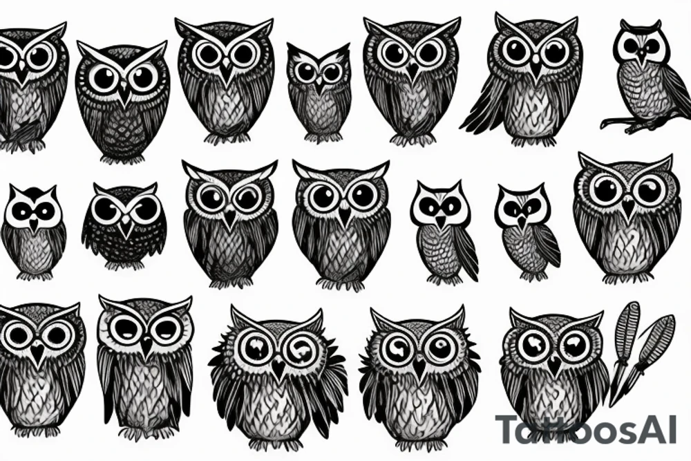 scottish owl tattoo idea