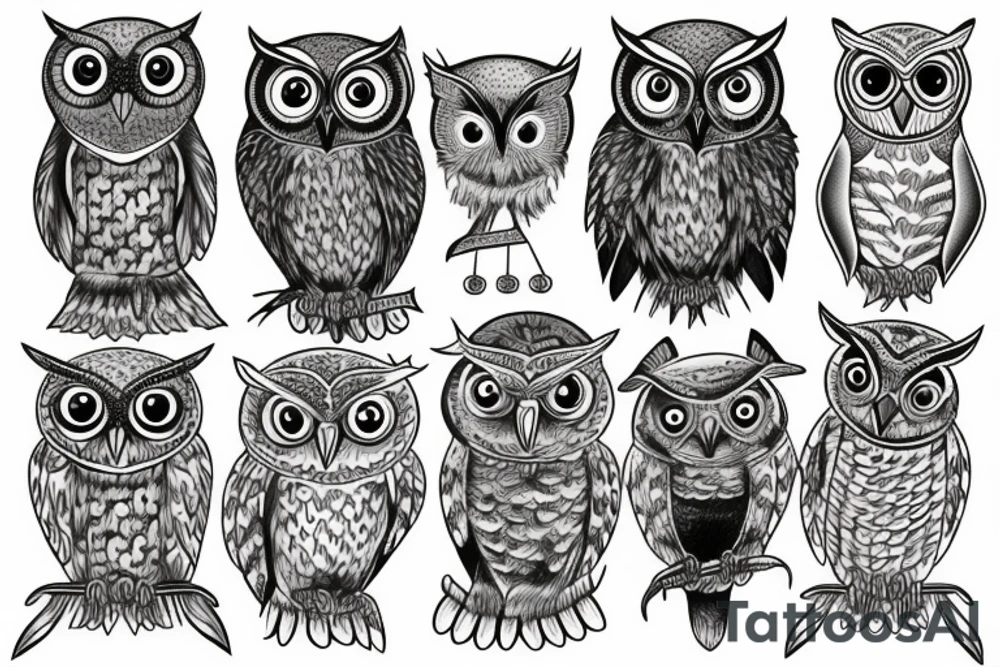 scottish owl tattoo idea
