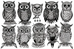 scottish owl tattoo idea
