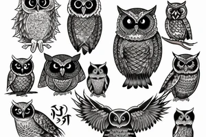 scottish owl tattoo idea