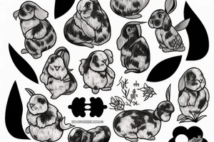 Two holland lop tattoo idea