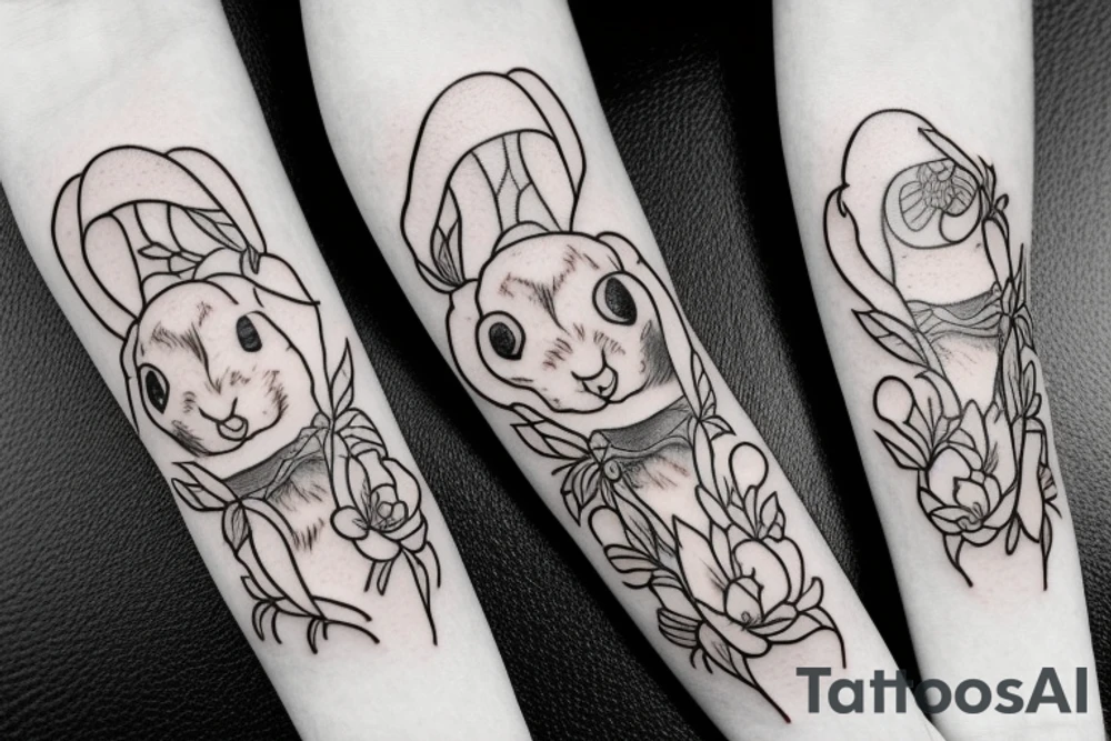 Two holland lop tattoo idea