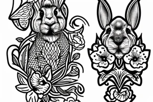 Two holland lop tattoo idea