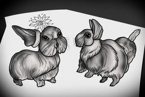 Two holland lop tattoo idea