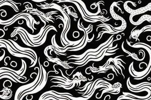 dragon
wave
semicolon tattoo idea