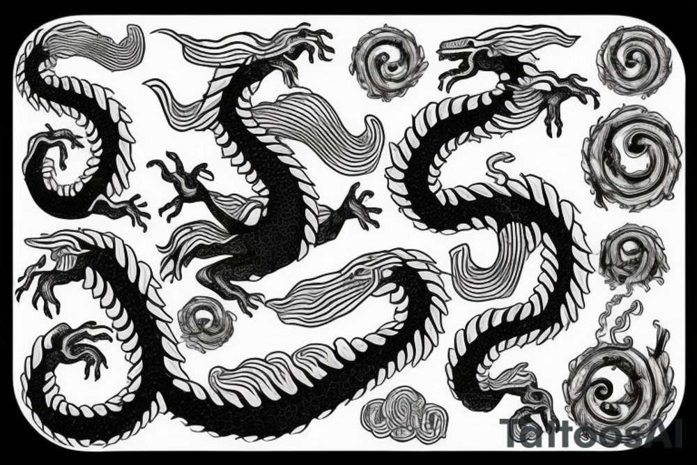 dragon
wave
semicolon tattoo idea