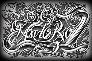 Two names in tesxt tattoo idea