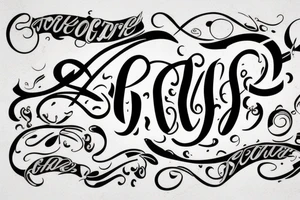 Two names in text tattoo idea