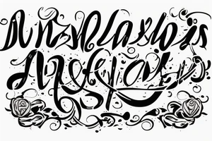 Two names in text tattoo idea