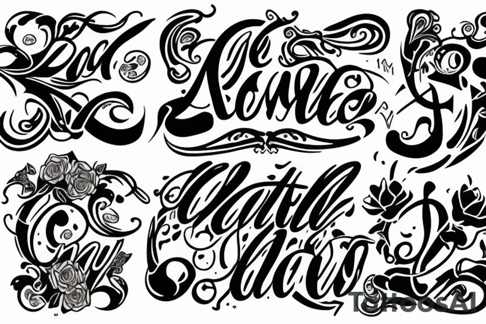 Two names tattoo idea