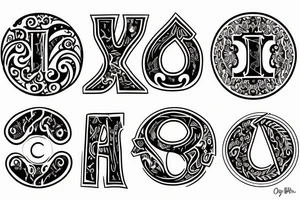Two names in a circle tattoo idea