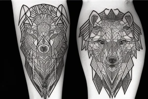 Bear and a sword tattoo idea