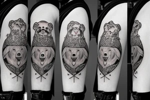 Bear and a sword tattoo idea