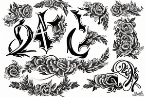 A.P.T as initials tattoo idea