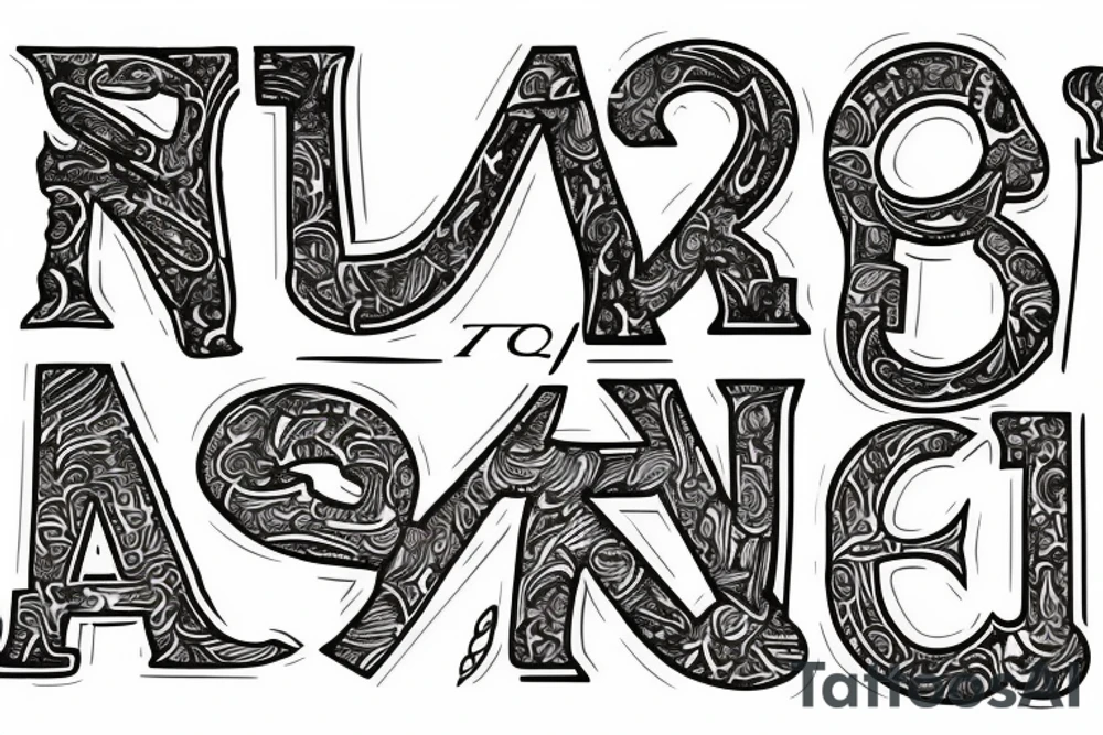 A.P.T as initials tattoo idea