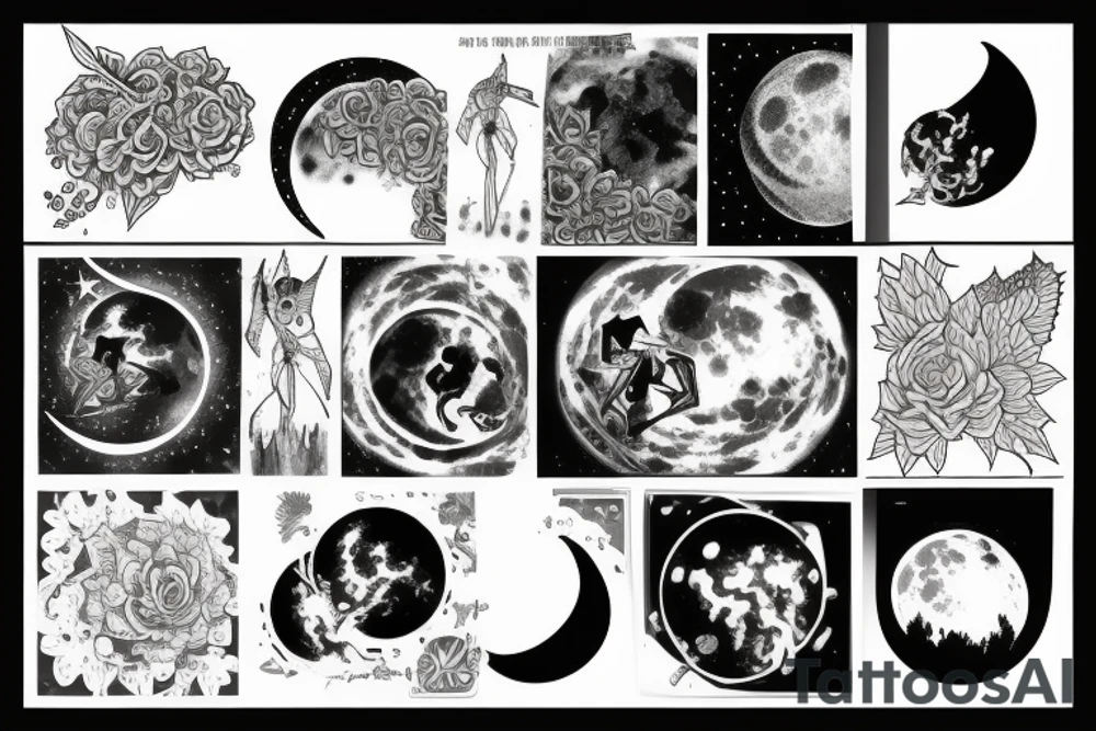 Moon dream tattoo idea