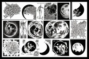 Moon dream tattoo idea