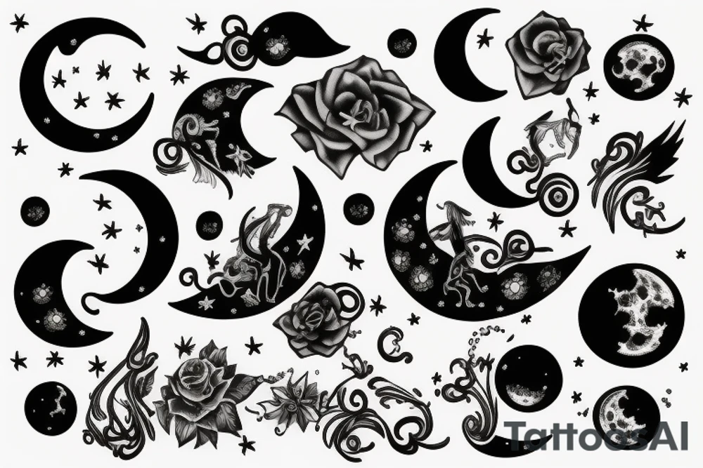 Moon dream tattoo idea