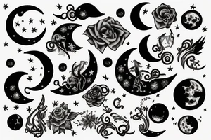 Moon dream tattoo idea