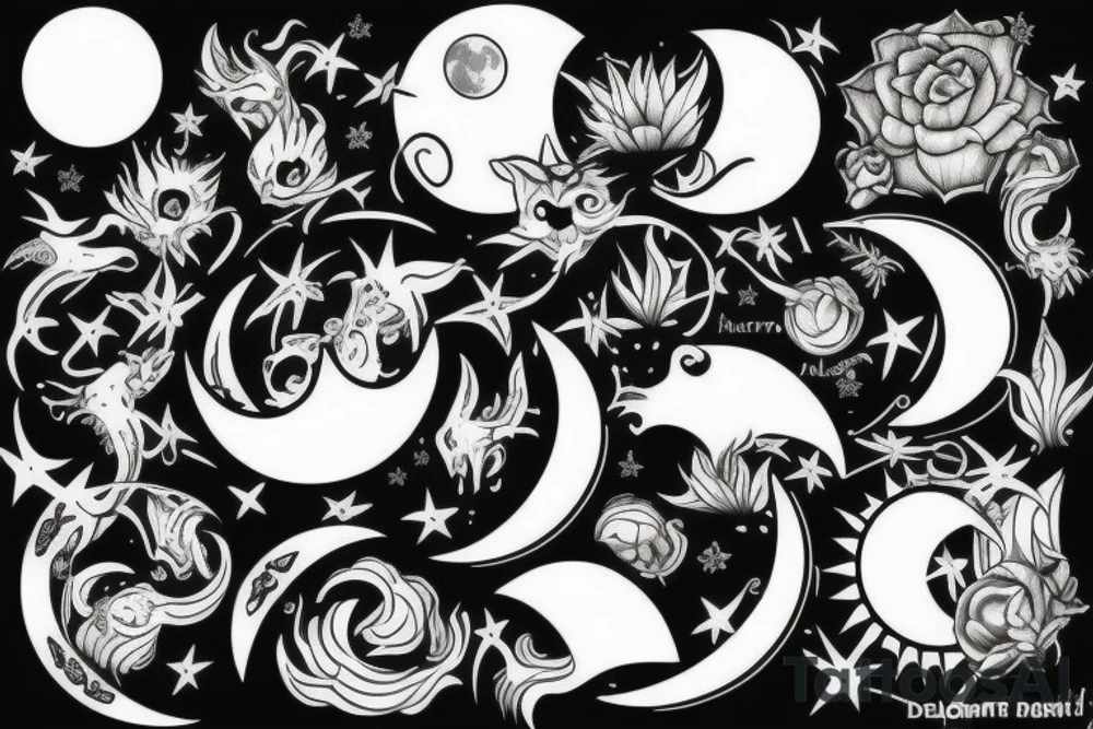 Moon dream tattoo idea