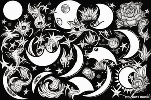 Moon dream tattoo idea