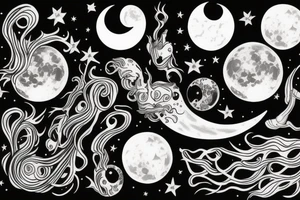 Moon dream tattoo idea