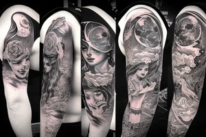 Moon dream tattoo idea