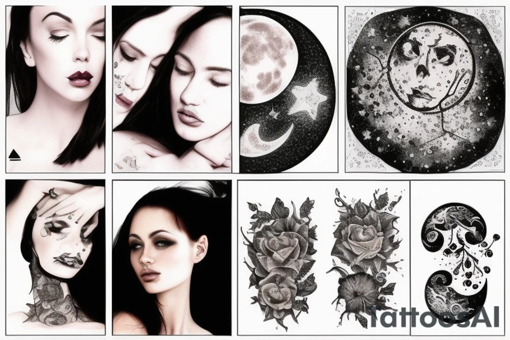 Moon dream tattoo idea