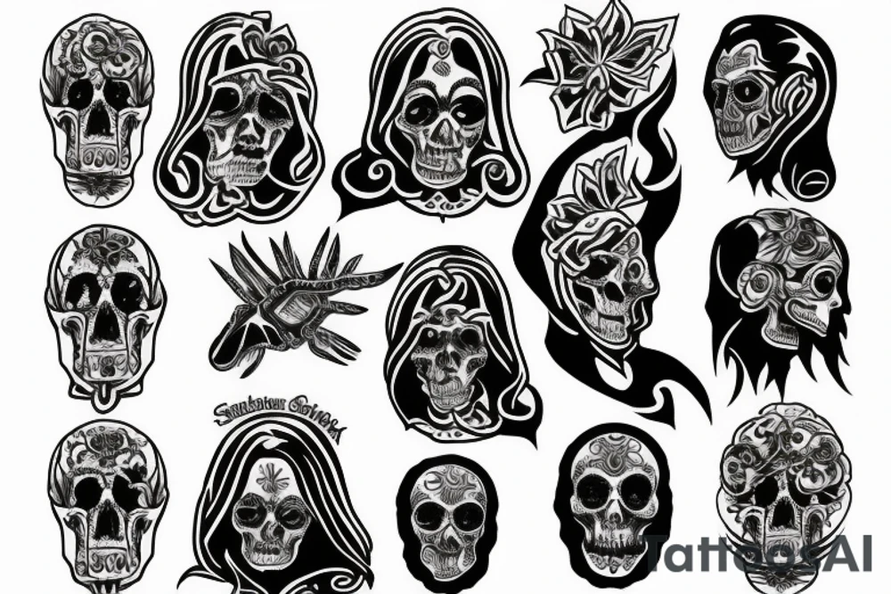 santa muerte tattoo idea