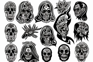 santa muerte tattoo idea