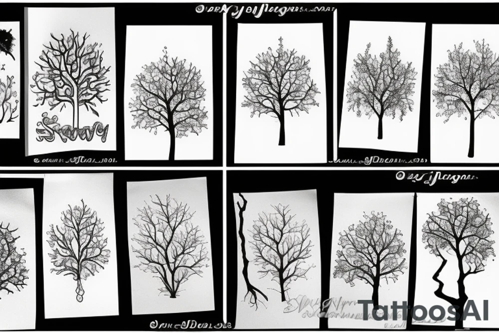 Snowy tree tattoo idea