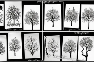 Snowy tree tattoo idea