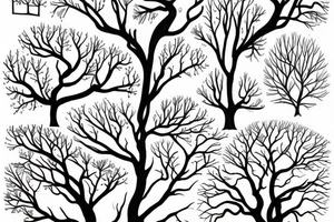 Snowy tree tattoo idea