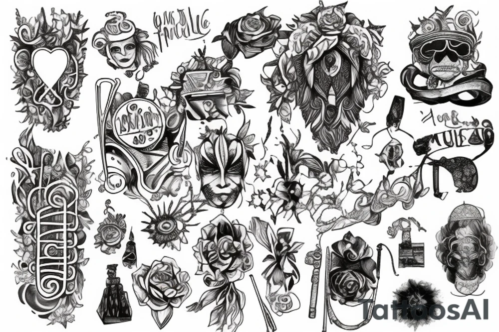 Someone on a gap year, that loves music festivals such as Burning Man tattoo idea