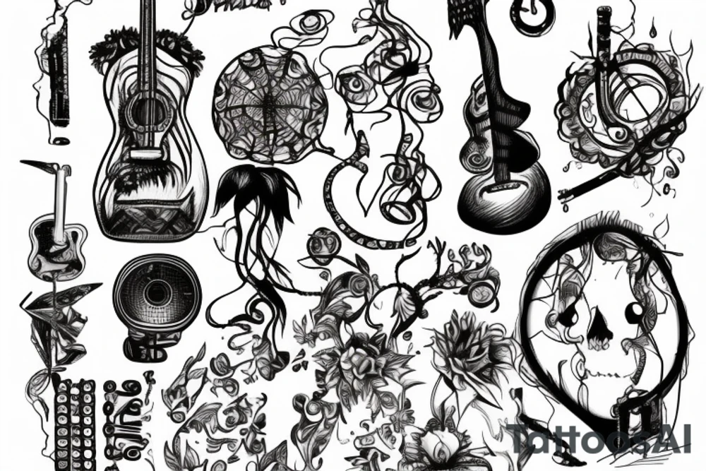 Someone on a gap year, that loves music festivals such as Burning Man tattoo idea
