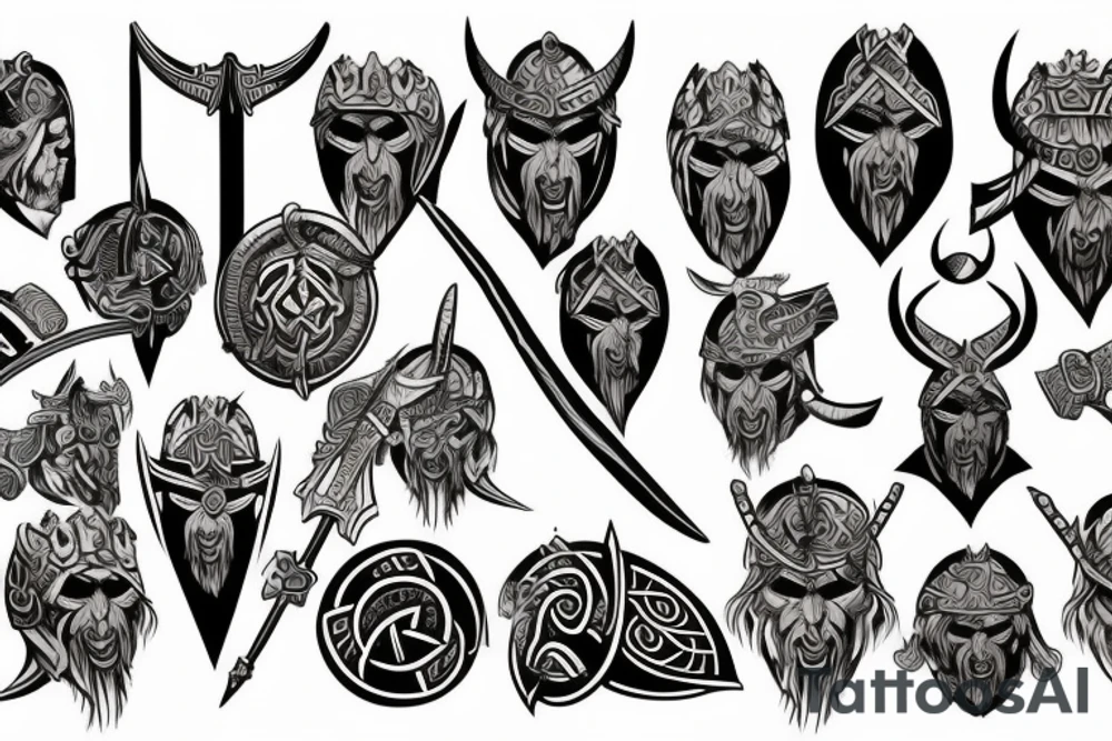 Viking warrior tattoo idea