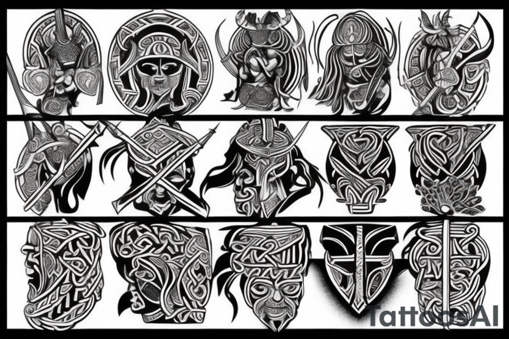 Viking warrior tattoo idea