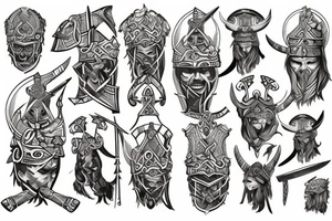 Viking warrior, sleeve tattoo idea