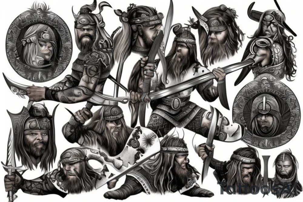 Viking warrior tattoo idea
