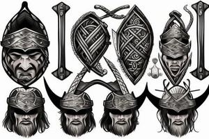 Viking warrior tattoo idea
