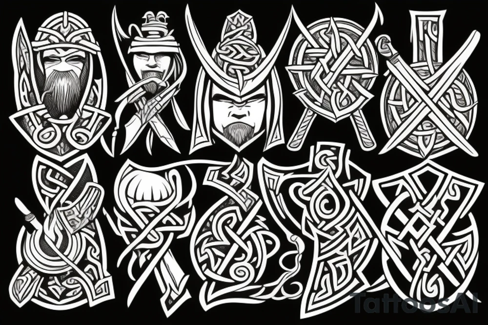 Viking warrior tattoo idea