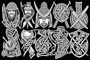 Viking warrior tattoo idea