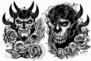 Devil inspired criminal with a dark soul tattoo idea