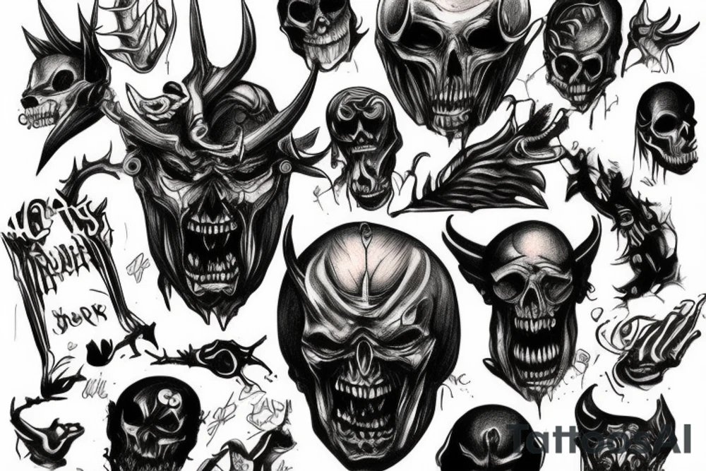 Devil inspired criminal with a dark soul tattoo idea