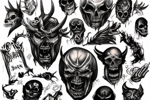 Devil inspired criminal with a dark soul tattoo idea