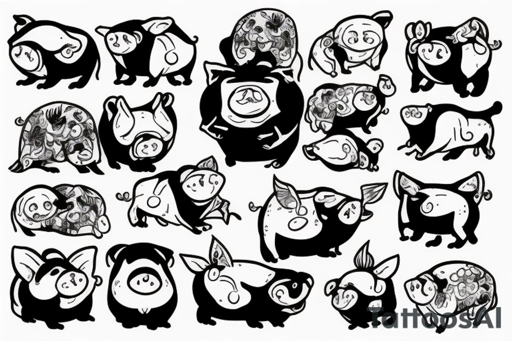 A fat pig tattoo idea